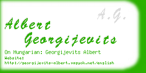 albert georgijevits business card